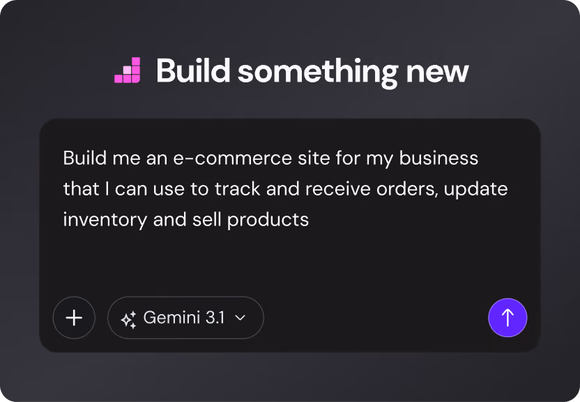 A prompt being turned into a website