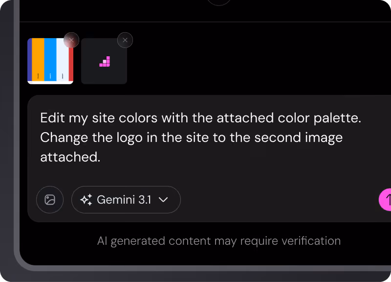 Editing a generated website visually